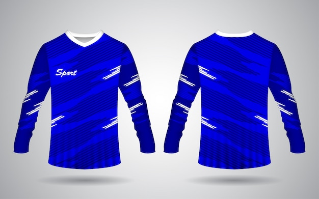 Download Motocross and bicycle sport long sleeve jersey template ...