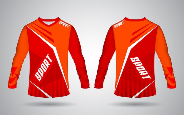 Download Premium Vector Motocross Jersey Template Orange Free Mockups