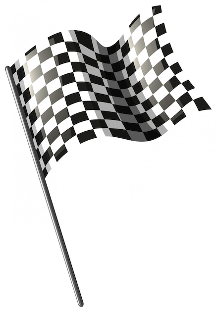 Download Motocross racing flag on white Vector | Premium Download