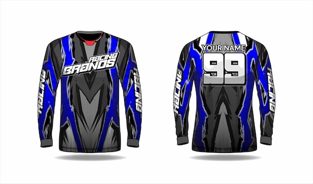 Premium Vector | Motocross shirt template, racing jersey design