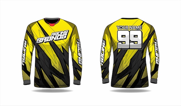 Download Premium Vector Motocross Shirt Template Racing Jersey Design