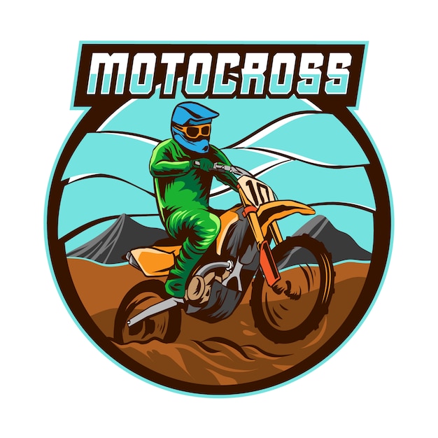 Premium Vector | Motocross tournament logo vector