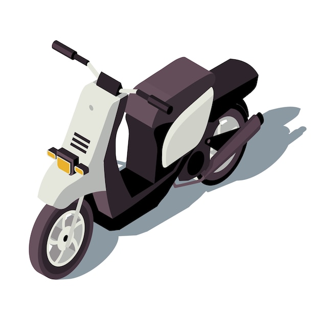 Download Premium Vector | Motor scooter isometric color ...