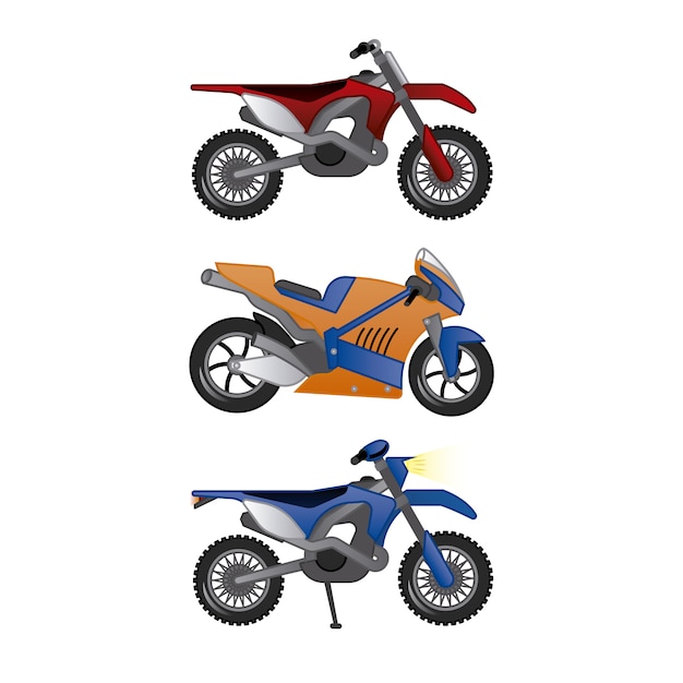 Motorbike illustration collection