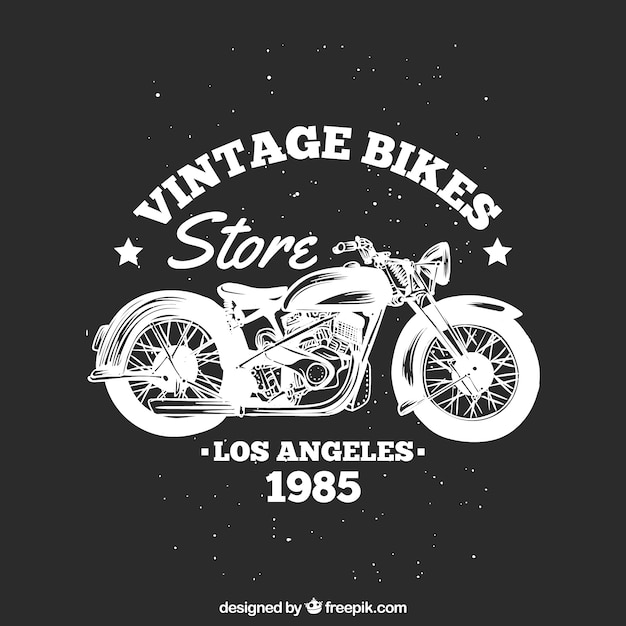 Motorbike vintage emblem | Free Vector
