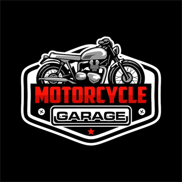 Premium Vector | Motorcycle custom garage logo