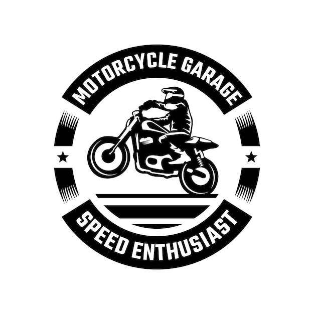 Premium Vector | Motorcycle custom garage logo