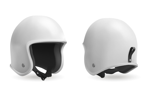 正面図と背面図のオートバイのヘルメット 無料のベクター