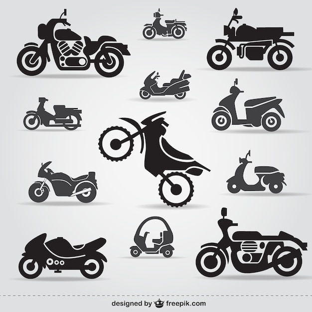 Premium Vector Motorcycle Icons Free