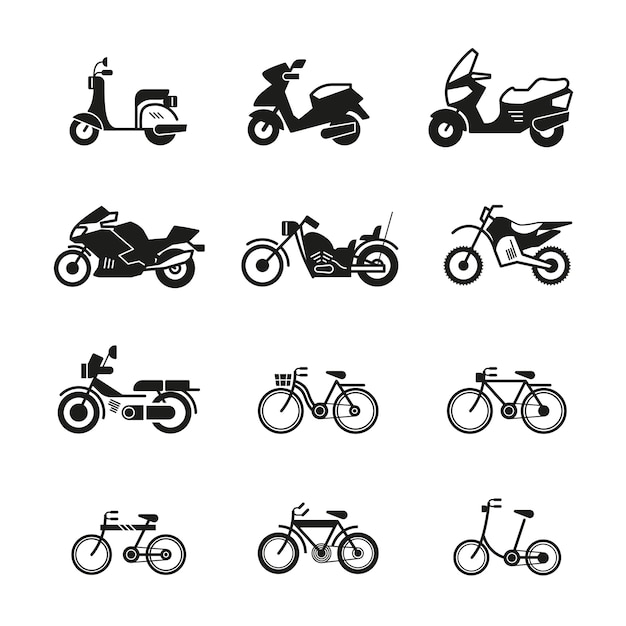Premium Vector Motorcycle Icons
