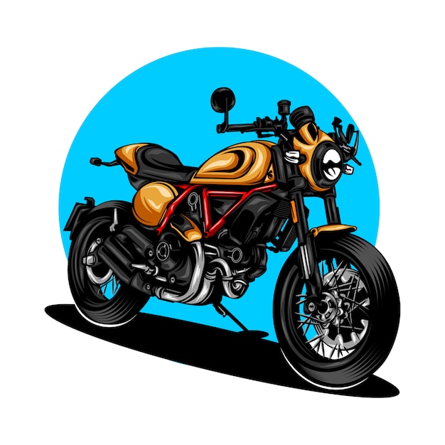 無地のバイクイラスト プレミアムベクター