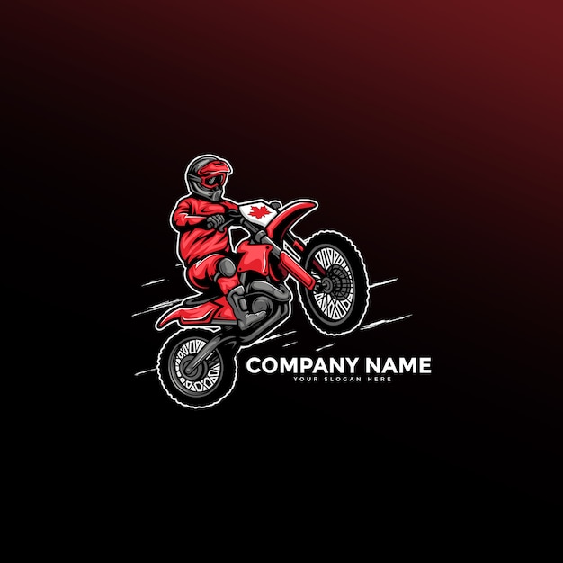 Premium Vector | Motorcycle logo motocross freestyle