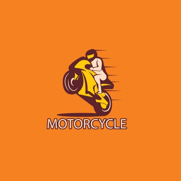 Motorcycle logo on an orange background