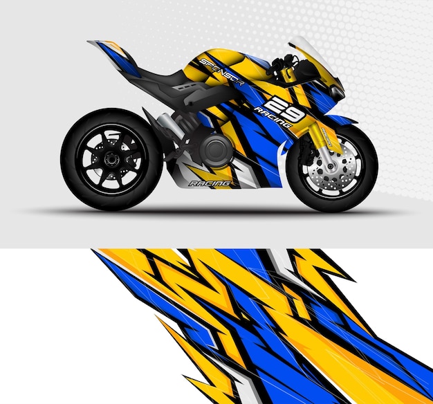 Premium Vector | Motorcycle sportbikes wrap decal and vinyl sticker design