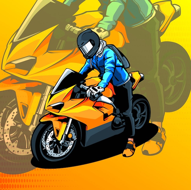 Download Motorcycle Vector | Premium Download