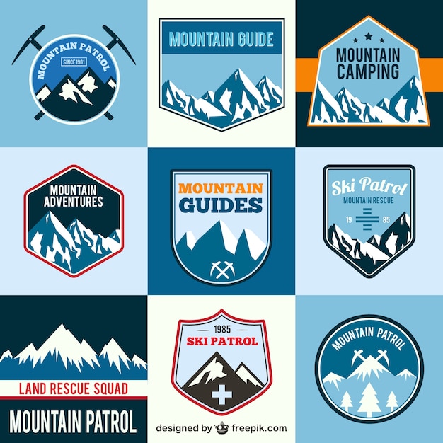 Mountain adventure labels