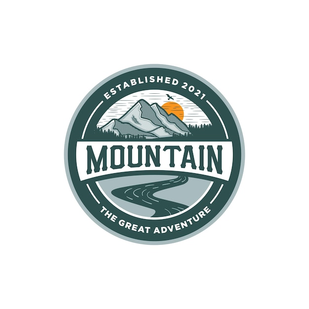 Premium Vector | Mountain adventure logo template