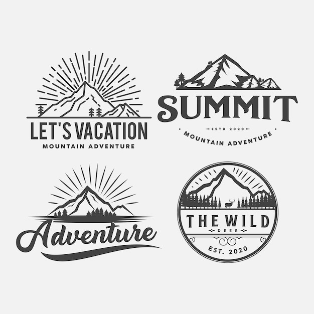 Download Free Mountain Adventure Logo Premium Vector Use our free logo maker to create a logo and build your brand. Put your logo on business cards, promotional products, or your website for brand visibility.