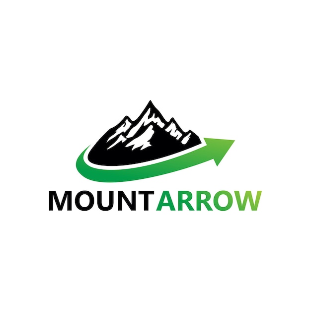 Premium Vector | Mountain arrow logo template design vector, emblem ...
