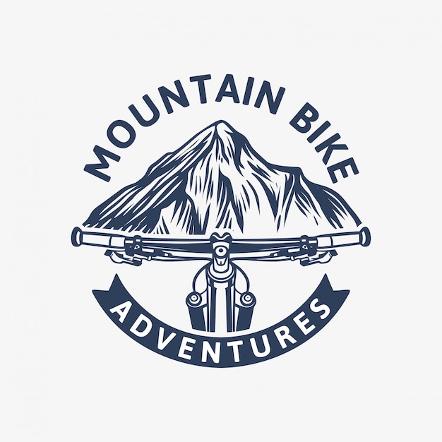 Download Free Mountain Bike Adventures Vintage Logo Template With Handlebar And Use our free logo maker to create a logo and build your brand. Put your logo on business cards, promotional products, or your website for brand visibility.