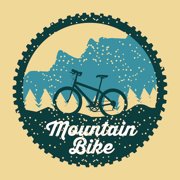 Premium Vector | Mountain bike grunge badge fun sport