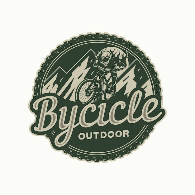 Download Free Mountain Bike Logo Circle Badge Premium Vector Use our free logo maker to create a logo and build your brand. Put your logo on business cards, promotional products, or your website for brand visibility.