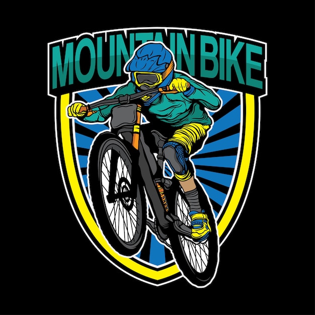 Download Free Mountain Bike Logo Design Premium Vector Use our free logo maker to create a logo and build your brand. Put your logo on business cards, promotional products, or your website for brand visibility.