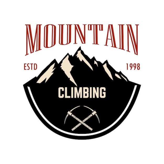 Premium Vector | Mountain camp emblem template. design element for ...