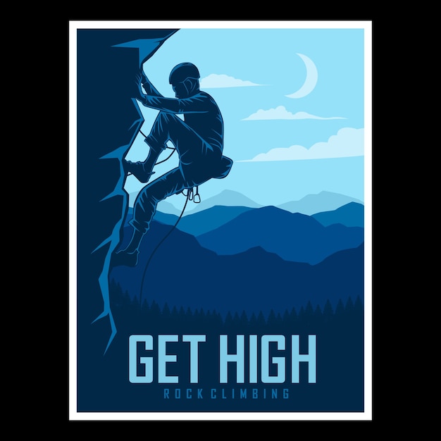 Premium Vector | Mountain climber illustration