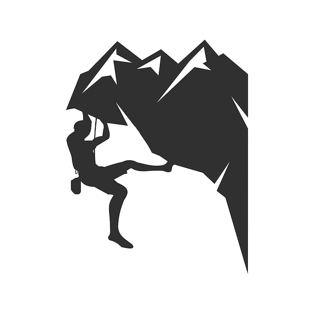 Download Mountain climbing logo Vector | Premium Download