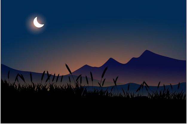 Free Free 170 Mountain Moon Svg SVG PNG EPS DXF File