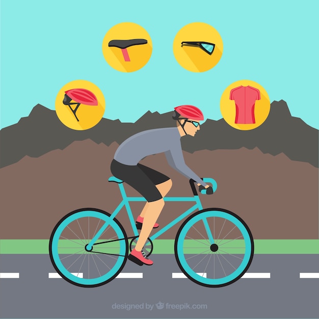 Mountain cycling vector pack