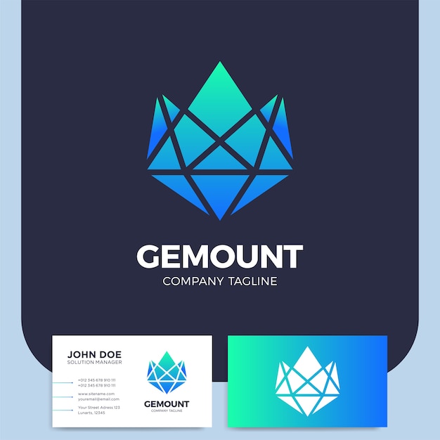 Download Free Mountain Diamond Or Gem Icon Logo Design Element Premium Vector Use our free logo maker to create a logo and build your brand. Put your logo on business cards, promotional products, or your website for brand visibility.