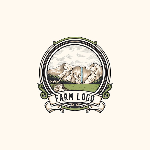 Download Free Mountain Farm Logo I Premium Vector Use our free logo maker to create a logo and build your brand. Put your logo on business cards, promotional products, or your website for brand visibility.