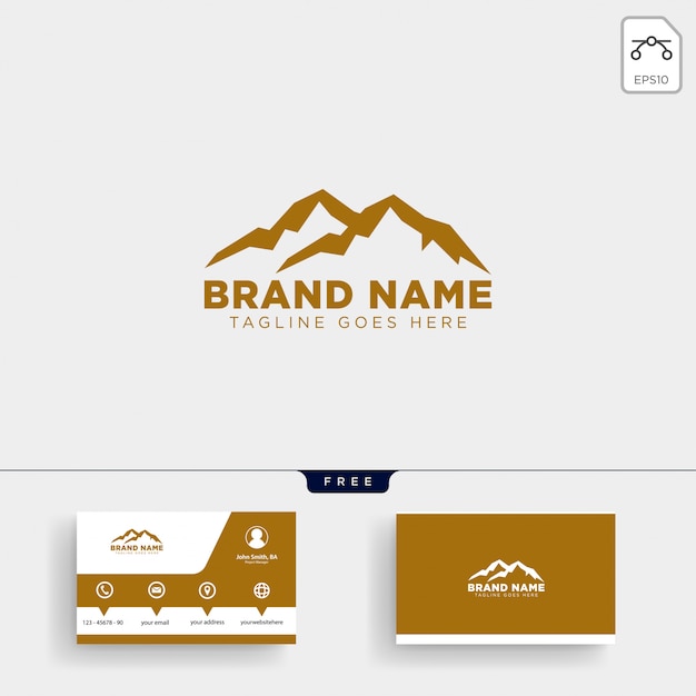 Download Free Mountain Initial M Logo Template And Business Card Design Use our free logo maker to create a logo and build your brand. Put your logo on business cards, promotional products, or your website for brand visibility.