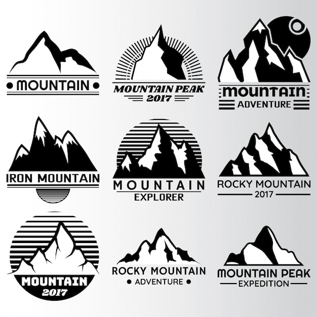 Download Mountain label Design Vector | Free Download