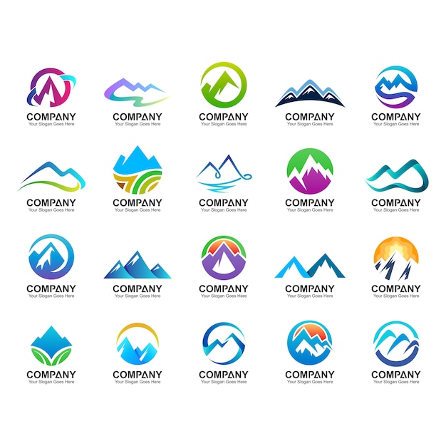 Download Free Mountain Logo Design Collection Nature Icons Abstract Mountain Use our free logo maker to create a logo and build your brand. Put your logo on business cards, promotional products, or your website for brand visibility.