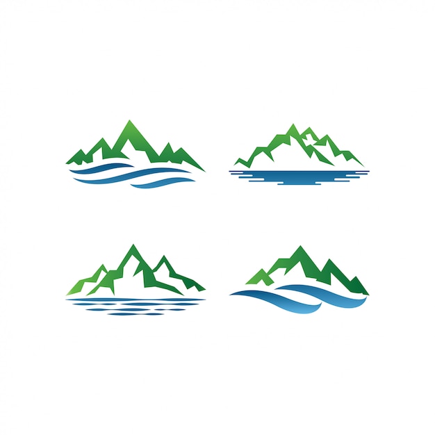 Premium Vector | Mountain logo design template vector