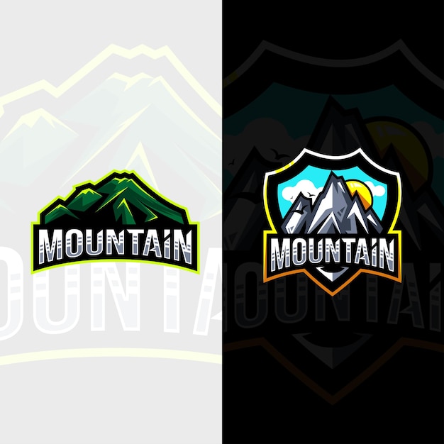 Premium Vector | Mountain logo mascot collection design