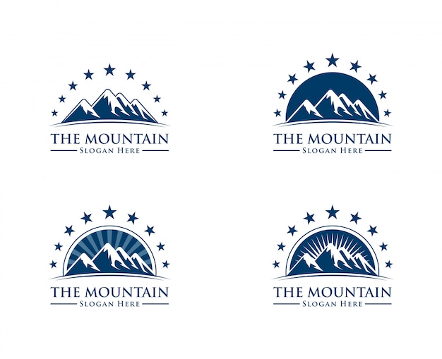 Download Free Mountain Logo With Sun And Star Concept Premium Vector Use our free logo maker to create a logo and build your brand. Put your logo on business cards, promotional products, or your website for brand visibility.
