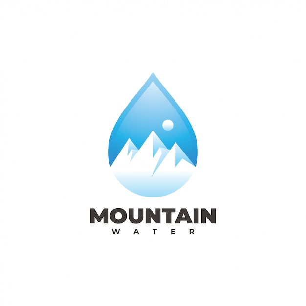 Download Free Mountain Peak And Water Droplet Logo Premium Vector Use our free logo maker to create a logo and build your brand. Put your logo on business cards, promotional products, or your website for brand visibility.