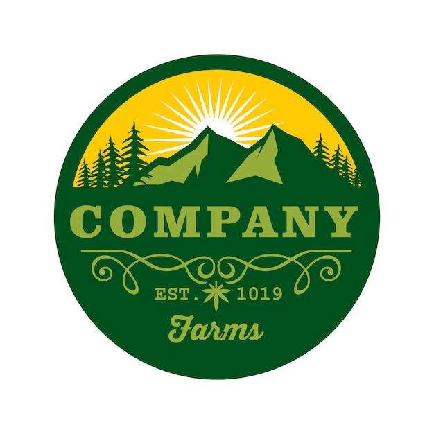 Download Free Mountain And Trees Logo Badge Template Premium Vector Use our free logo maker to create a logo and build your brand. Put your logo on business cards, promotional products, or your website for brand visibility.