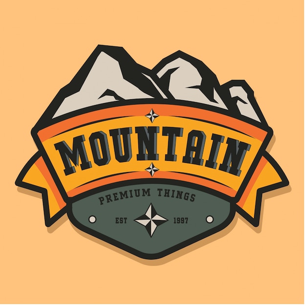 Mountain vintage logo Vector | Premium Download