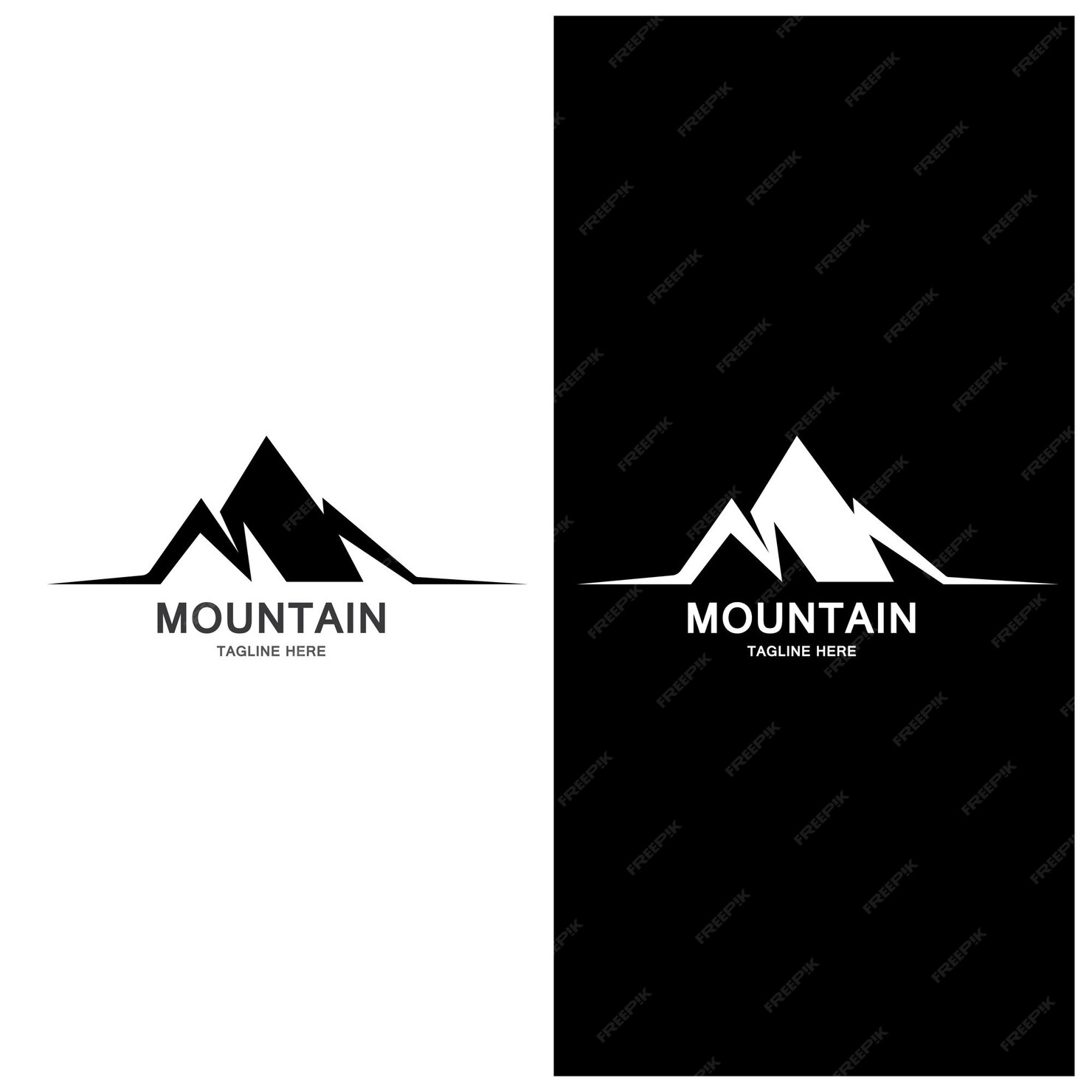 Premium Vector | Mountain and wave logo landscape icons template