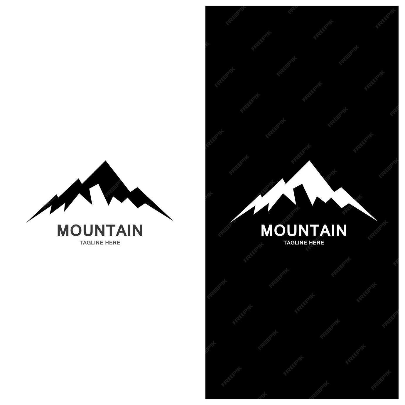 Premium Vector | Mountain and wave logo landscape icons template