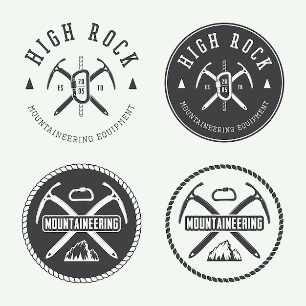 Download Free Mountaineering Logos Premium Vector Use our free logo maker to create a logo and build your brand. Put your logo on business cards, promotional products, or your website for brand visibility.