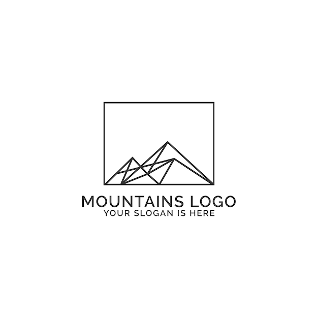 Mountains logo | Premium Vector