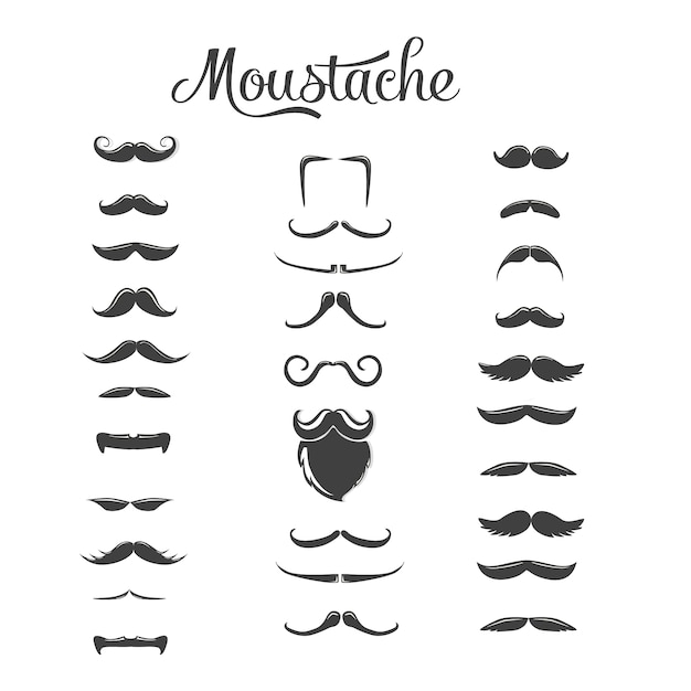 Moustache vectors Vector | Free Download