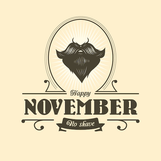 Movember concept with vintage design Vector | Free Download