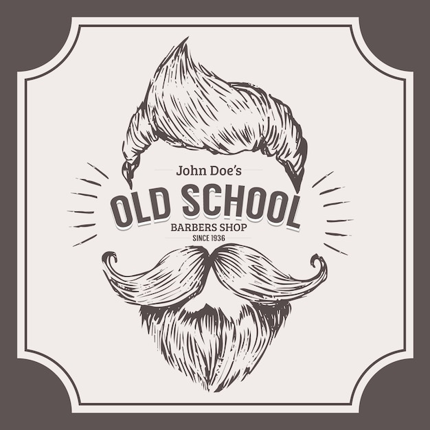 Movember concept with vintage design Free Vector